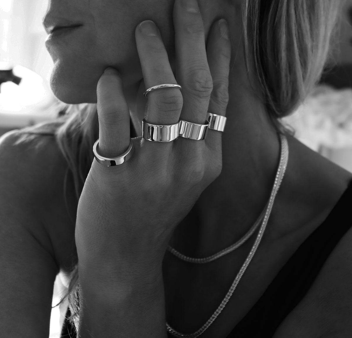 Buy Jewelgenics Stylish Silver Ring Designer Delicate Rings For Boys &  Girls 2(Pcs) at Amazon.in