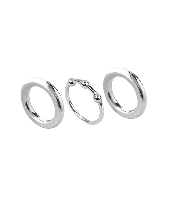 MILA COMBO Ring stack 4 mm ringar + Jupiter ring - Mila Silver