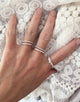 MILA COMBO ring thin, frosted silver - Mila Silver