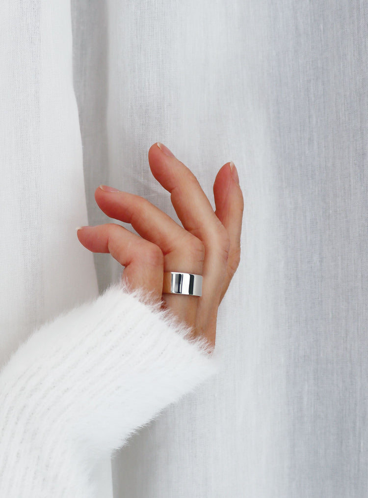 MILA COMBO Ring stack Plain ring + Jupiter ring - Mila Silver