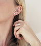 UNCUT Herkimer Diamond ear studs, silver - Mila Silver