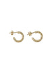 PLAIN Chunky Hoops guld, hamrade - Mila Silver