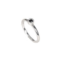 MINOU BLACK Diamantring, Solitärring, silver - Mila Silver