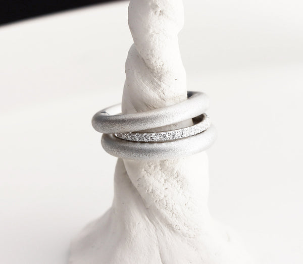 MILA RING STACK Frost/Fiona Diamond/Frost ring - Mila Silver