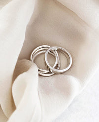 MILA COMBO ring, silver 5 mm - Mila Silver