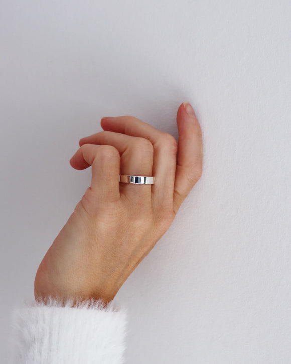 MILA COMBO ring, silver 5 mm - Mila Silver