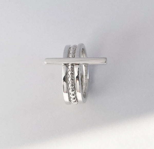 MILA COMBO Ring Stack Rod / Amalia / Ring rak profil - Mila Silver